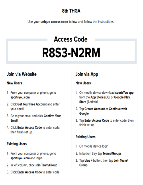 Access Code: R8S3-N2RM